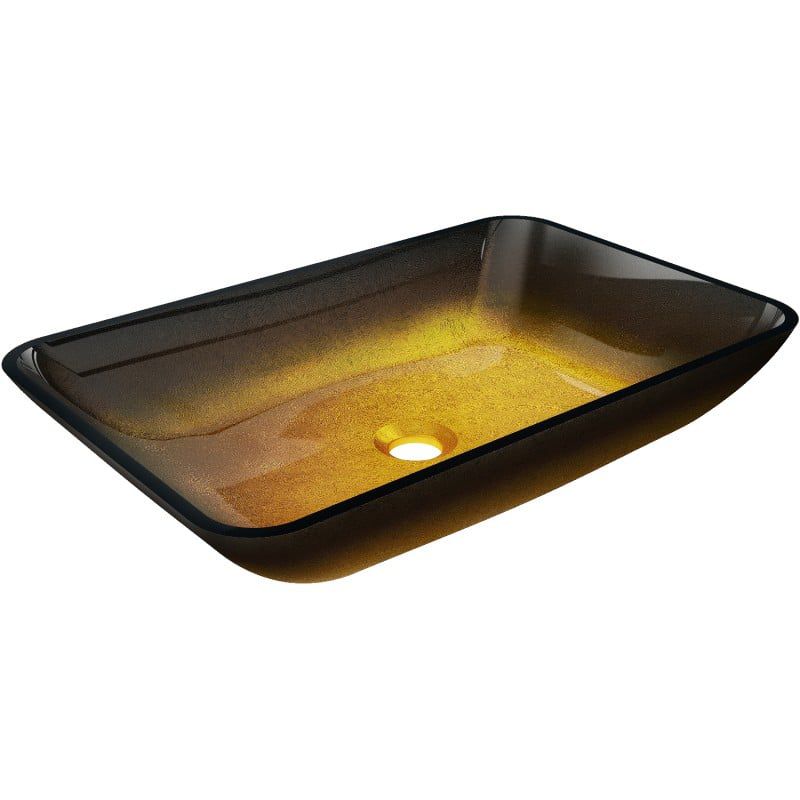 Szklana Umywalka nablatowa Mexen Megan złota 56x36 cm 1 szt.