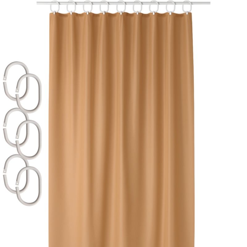 Zasłona prysznicowa Estiva tekstylna 150x200 złoty beż 1 szt.