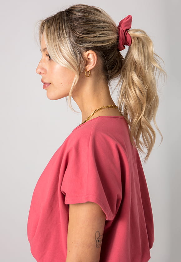 Lillow - FROTKA Scrunchies - malina - Materiał bawełna - Uszyto w Polsce