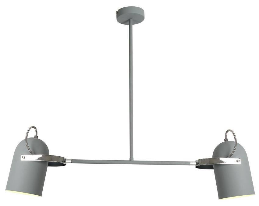 Lampa sufitowa wisząca szara 2X40W E27 GRAY