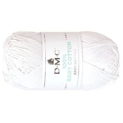 WŁÓCZKA DMC BABY COTTON 100% kol. 762 / biała