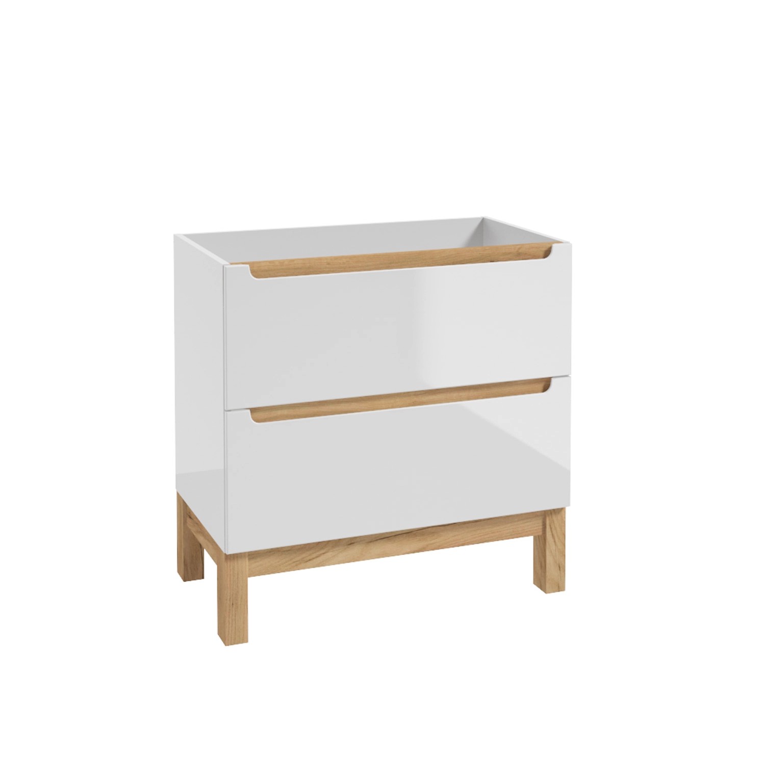 Defra Szafka stojąca z szufladami Space 80 cm biała / dąb