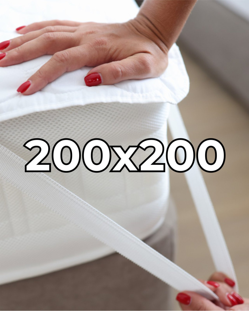 Ochraniacz/Podkład na materac 100% Wodoodporny, nieprzemakalny 200x200