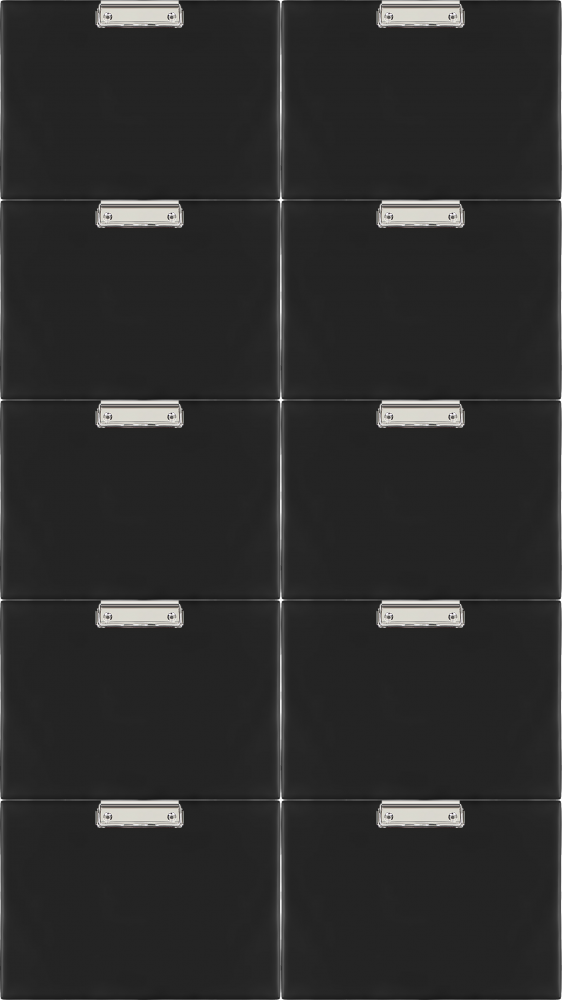 10x Clipboard D. Rect, A4, poziomy, czarny