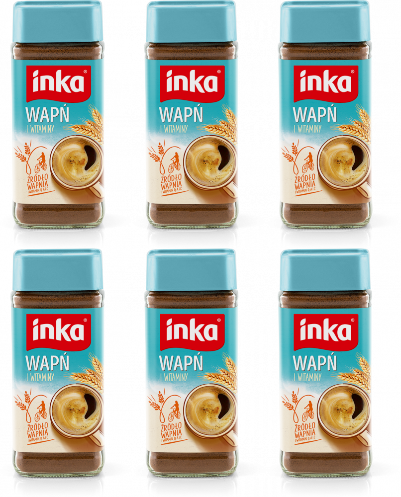 6x Kawa zbożowa Inka Wapń, słoik, 100g