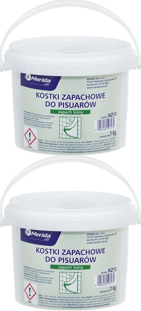 2x Kostki zapachowe do pisuaru Merida, 1kg (ok 35 sztuk), leśny