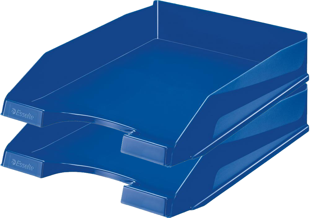 2x Półka na dokumenty Esselte Europost, A4, plastikowa, niebieski