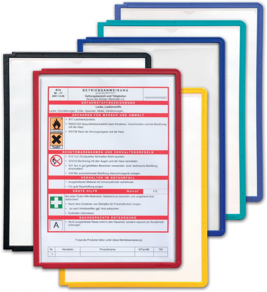 Panel informacyjny Durable Sherpa, A4, 5 sztuk, mix kolorów