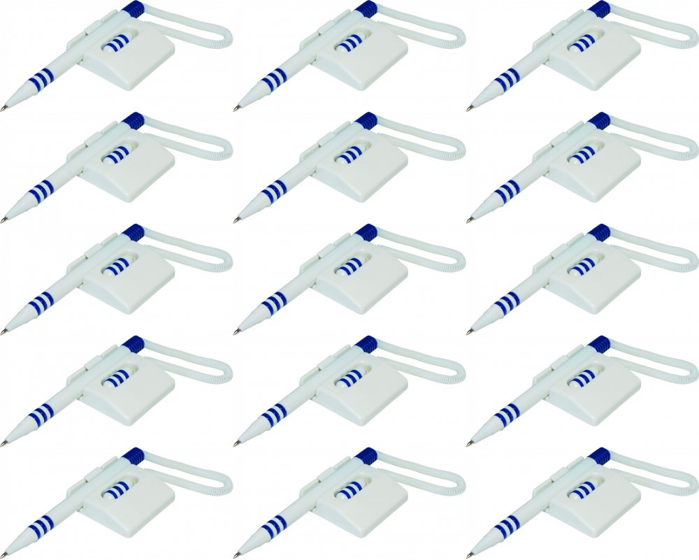 15x Długopis mocowany na sprężynce Office Products, leżący, niebieski
