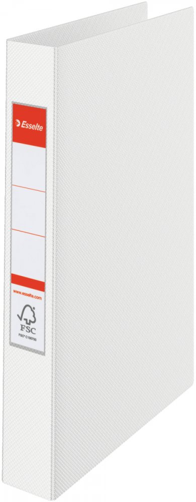Segregator Esselte Vivida, A4, szerokość grzbietu 42mm, do 190 kartek, 2 ringi, biały