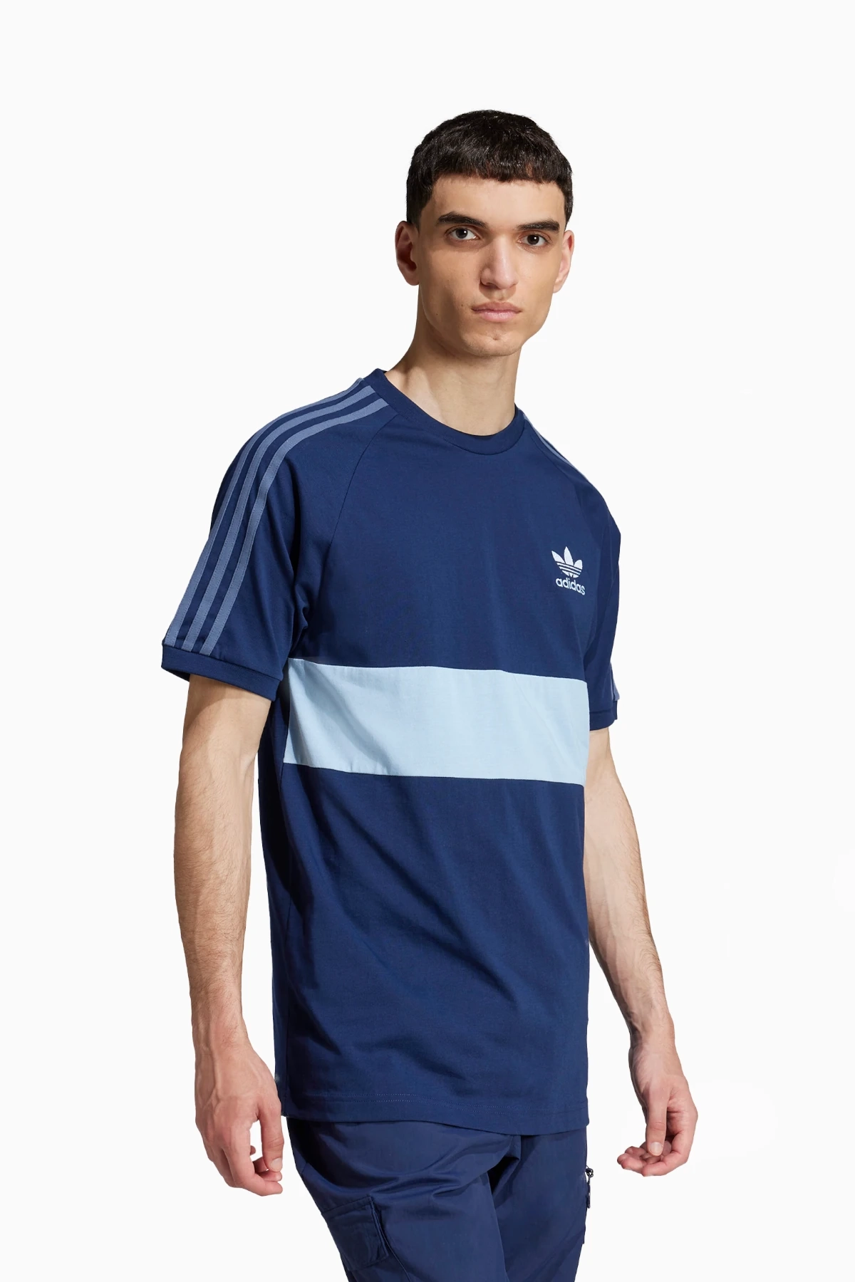 Koszulka adidas 3-Stripes Panel - Granatowy