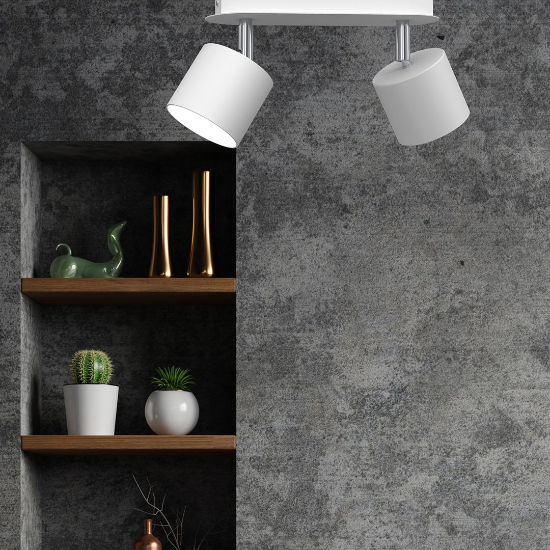 Milagro Dixie White lampa podsufitowa 2x11W biała MLP7595