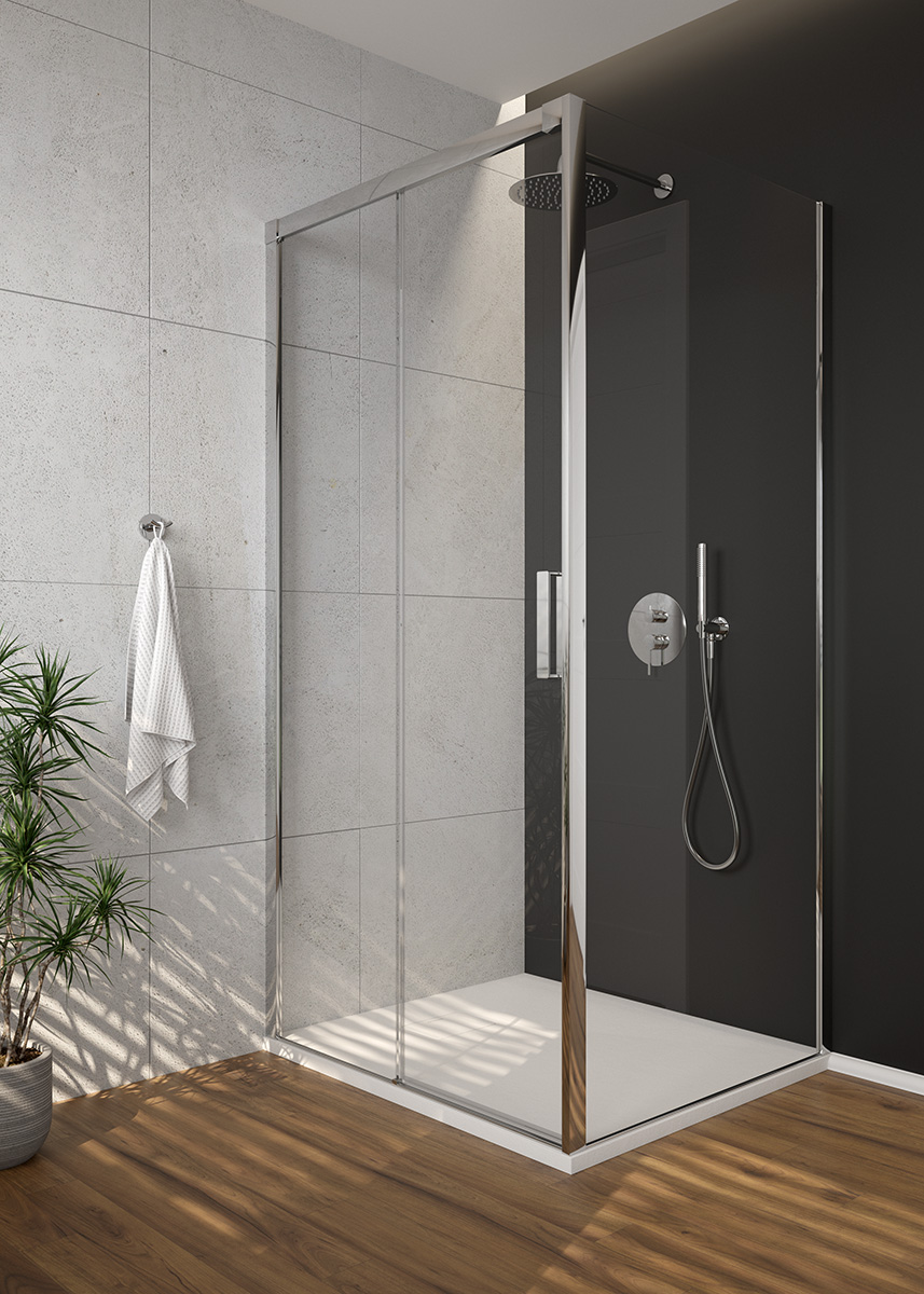 Oltens Breda kabina prysznicowa 120x80 cm prostokątna chrom/szkło przezroczyste 20223100 - Wysyłka w 24h