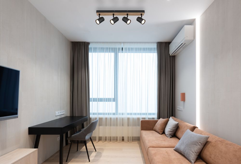 Globo Lighting Robby lampa podsufitowa 4x35 W czarna-drewno 57911-4BW