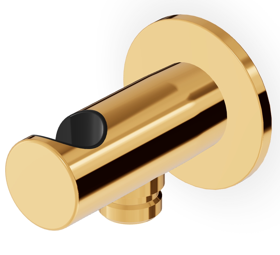 Zucchetti Brim przyłącze kątowe z uchwytem złoty Z93933.C40