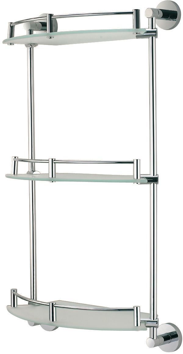 Stella Classic półka łazienkowa 35 cm potrójna szkło mat/chrom 07.812