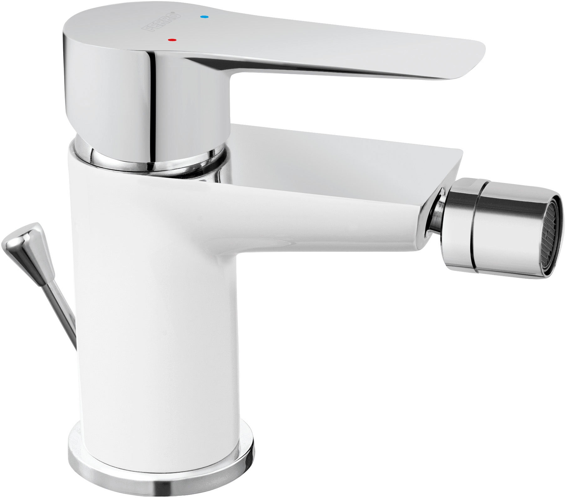 Ferro Adore White bateria bidetowa stojąca biały/chrom BDR6