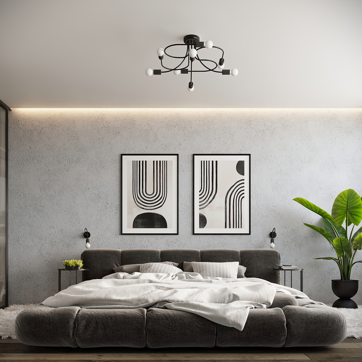 Sollux Lighting Levar lampa podsufitowa 4x15 W czarna SL.1455