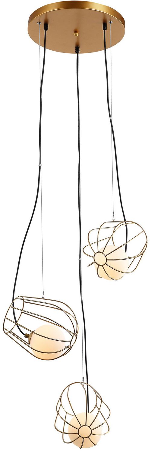 Italux Melisa lampa wisząca 3x25 W złota MDM-3942/3GD