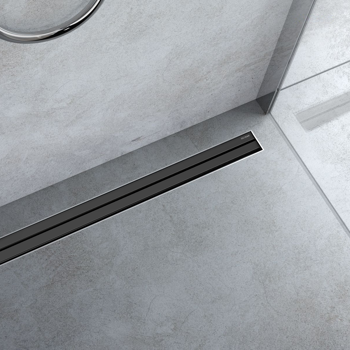 Oltens Langan Slim maskownica odpływu liniowego 60 cm czarny 30017300 - Wysyłka w 24h