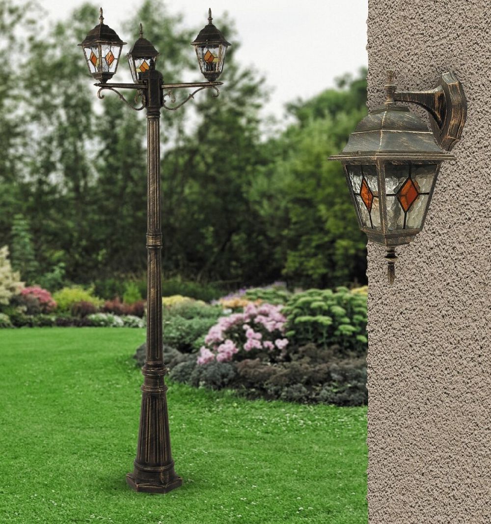 Rabalux Manorca lampa stojąca zewnętrzna 3x50 W brązowa 8186