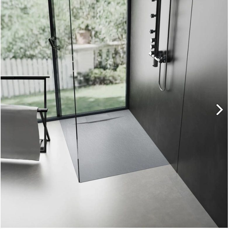 Rea Bazalt Grey brodzik kwadratowy 90x90 cm szary REA-K4105