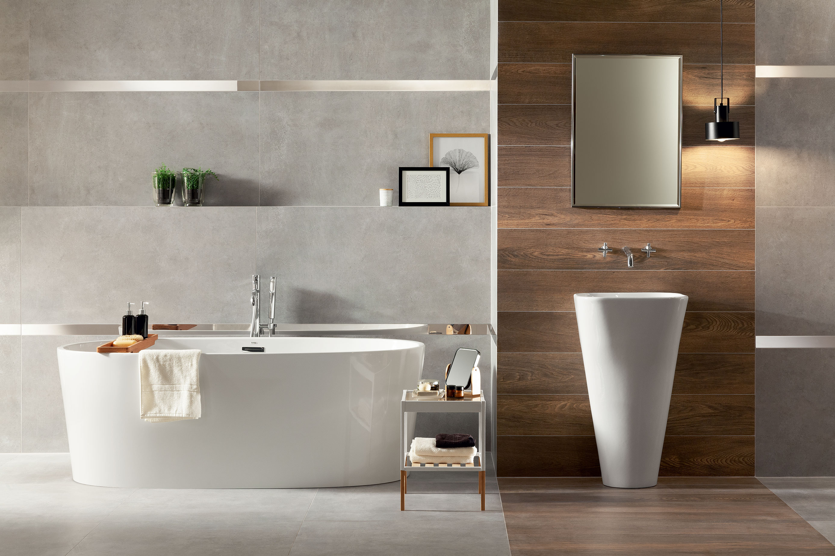 Domino Marbel listwa ścienna 119,8x5,5 cm srebrna