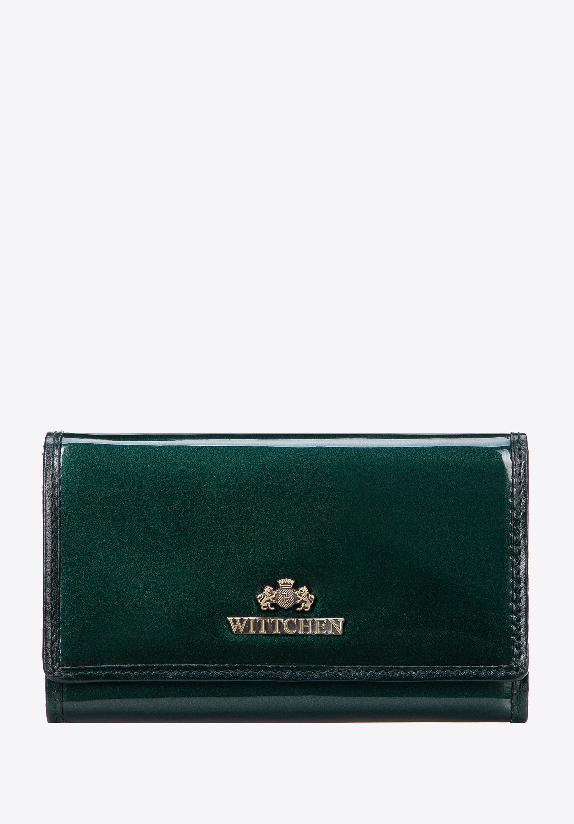 Damski portfel ze skóry naturalnej z RFID zielony