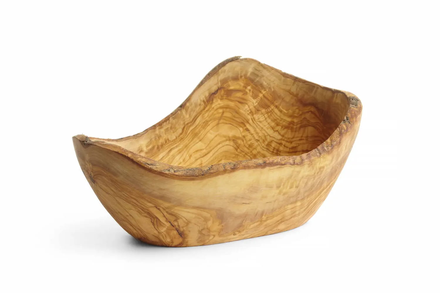 Dekoracyjna miska na przekąski 30 x 19 x 11 cm z drewna oliwnego | 505373