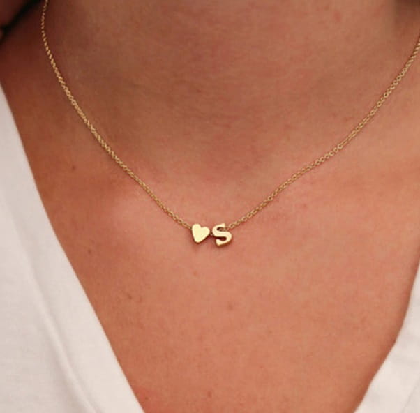 Łańcuszek damski z dowolną literką 009