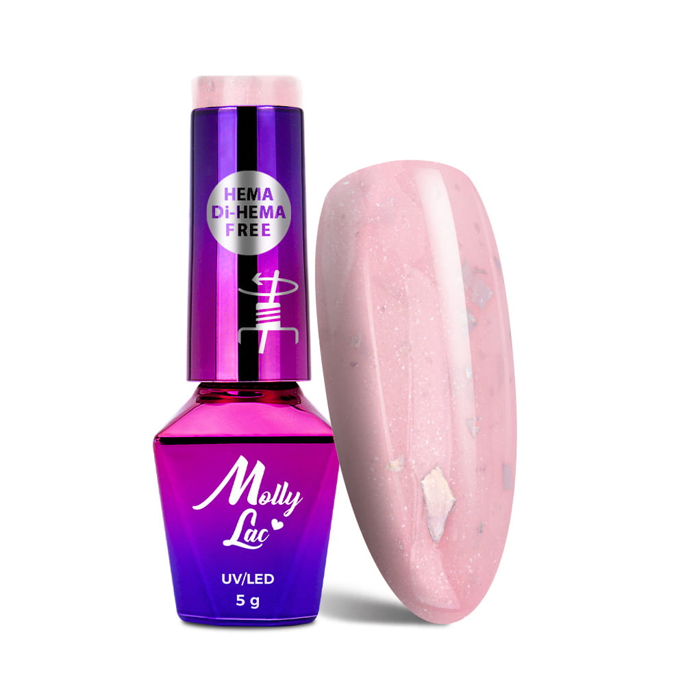 Lakier hybrydowy LED/UV Gel Polish MollyLac Sparkling French Nr 707 Simple flash HEMA/Di-HEMA Free 5 g
