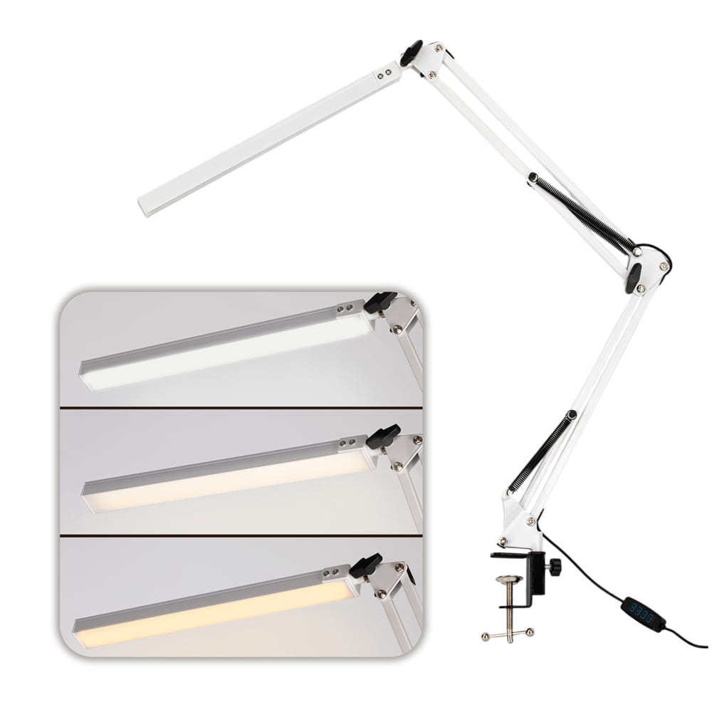 WYPRZEDAŻ 39 Lampka kosmetyczna biurkowa do manicure 12W biała MT-328