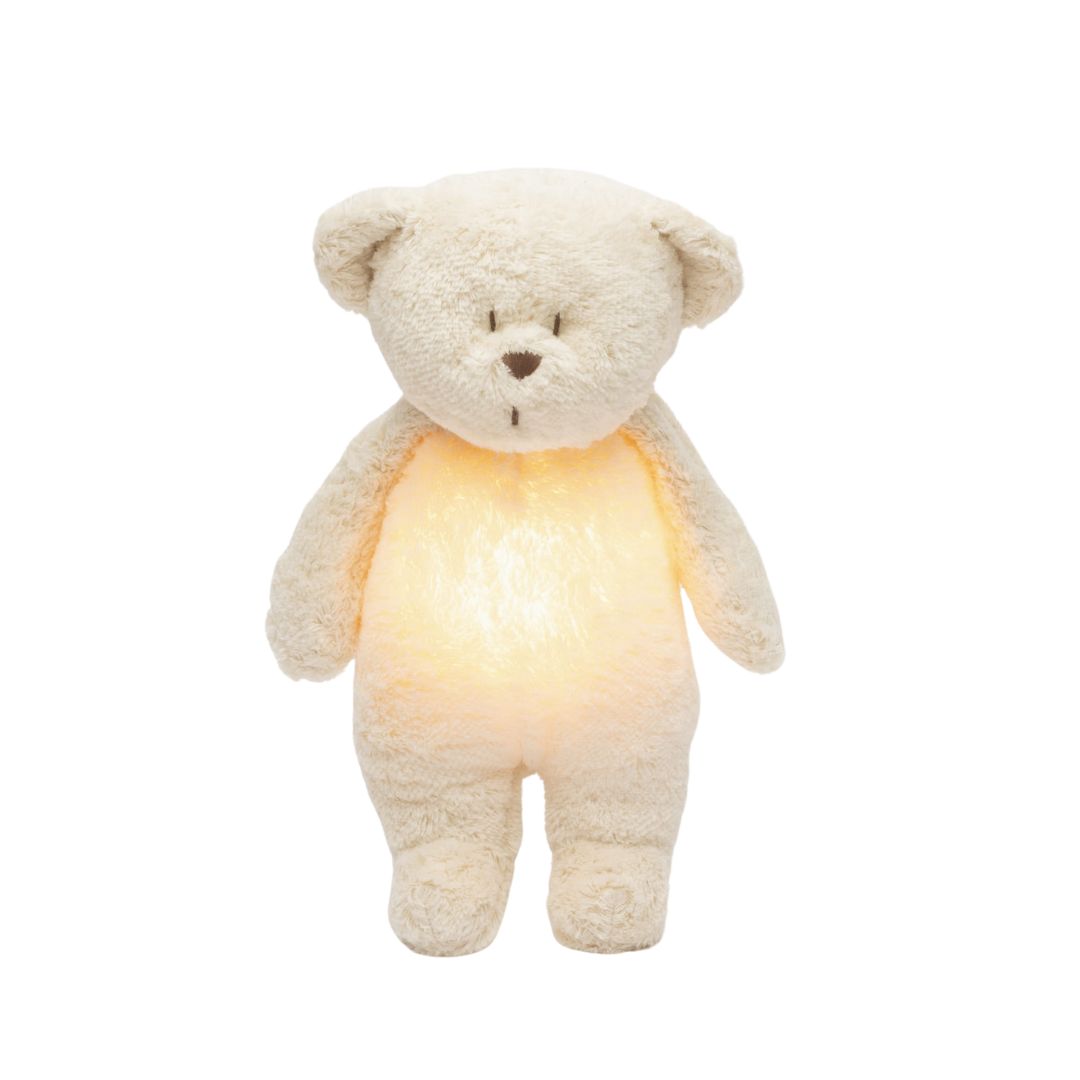 Moonie Szumiący Miś Organic z lampką-Polar