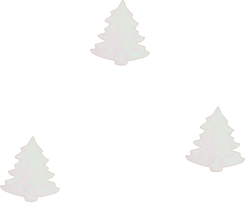 Choinka choinki baza do makramy, kartek, wycinanki, tekturki, scrapki, dekor święta Bożego Narodzenia zawieszka z bermaty zestaw 3