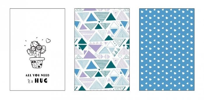 ŚCIERKA KPL. 3 SZT 40X60 KUKE 100% bawełna wz. 007 HUG KAKTUS