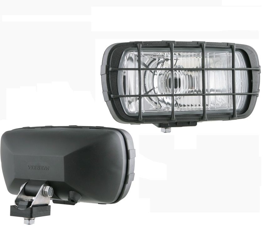 Drogowy reflektor halogenowy z kratką i żarówką HP1.04917 Wesem