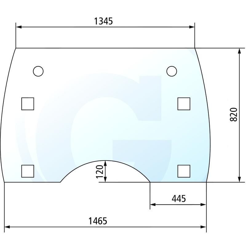 Szyba przednia wystawiana John Deere 6105R AL210039