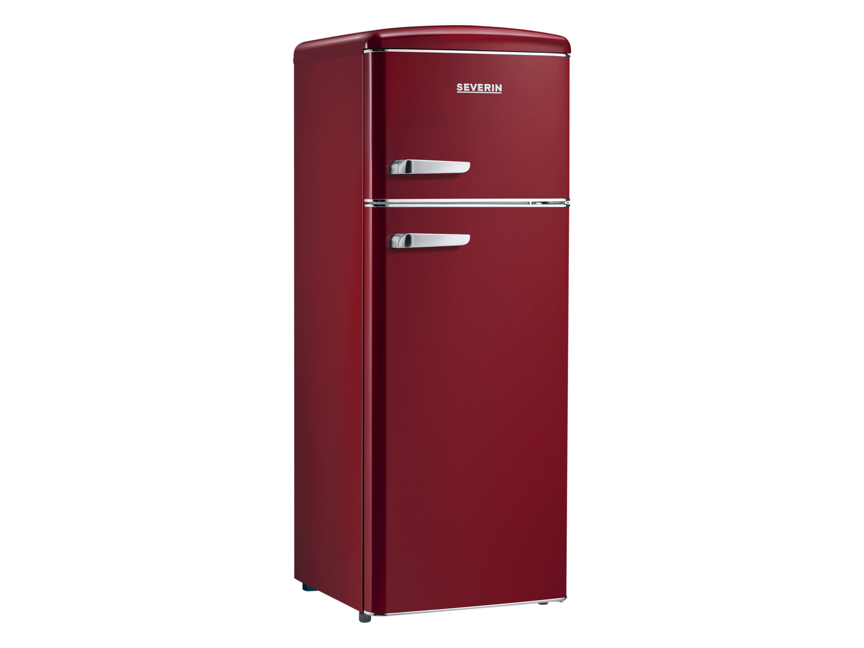 Severin Lodówka z zamrażarką w stylu retro Czerwony