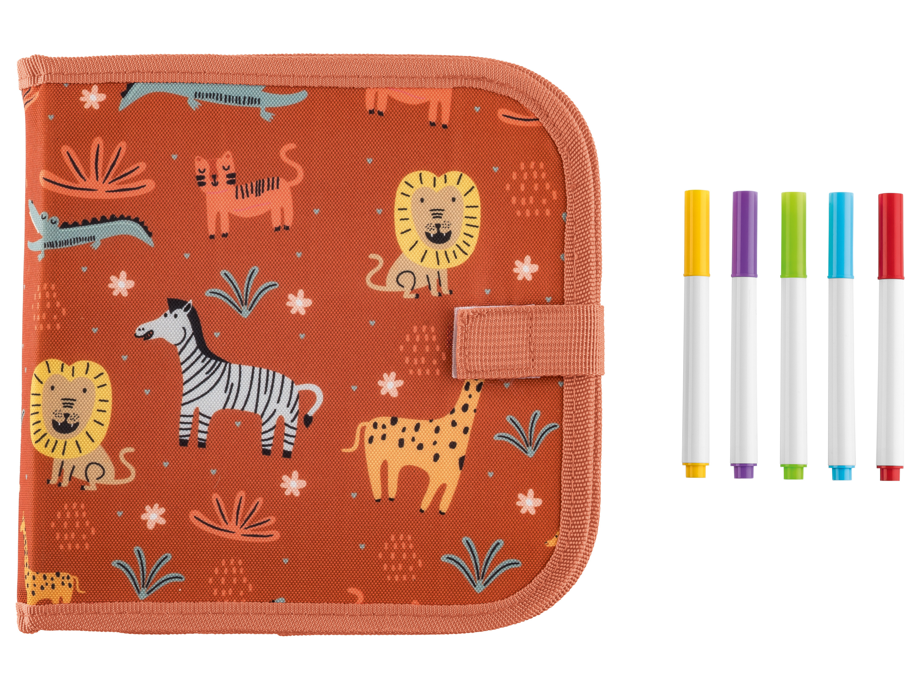 crelando Zestaw 6 kolorowanek zmywalnych Safari