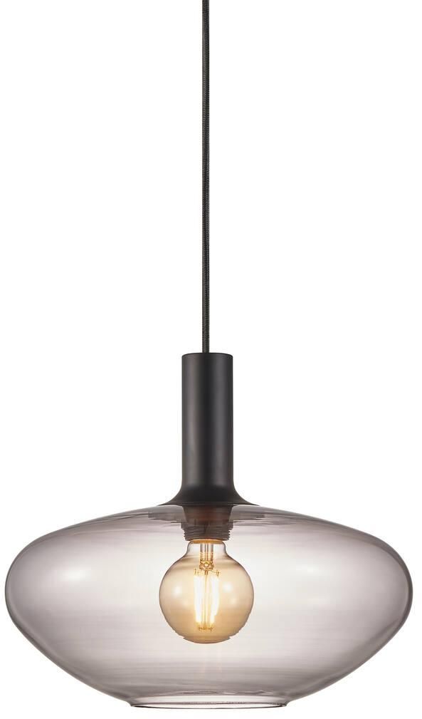 Darmowa Dostawa - Lampa wisząca 1x60 W czarna-przydymiona Nordlux Alton 48973047