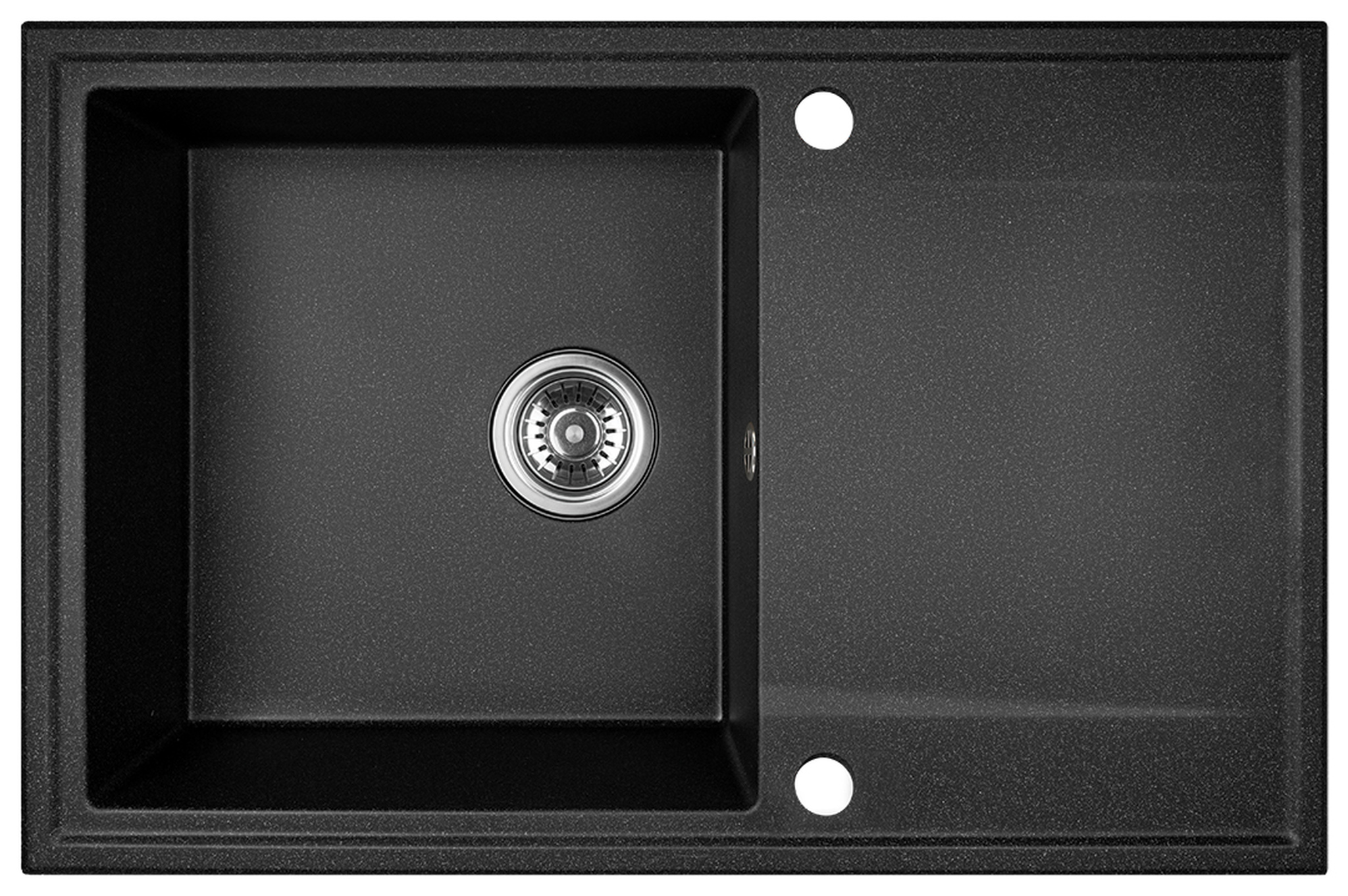 Darmowa Dostawa - Zlewozmywak granitowy 67x44 cm czarny Kuchinox Hunter SBU711T
