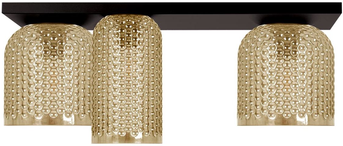 Darmowa Dostawa - Lampa podsufitowa 3x15 W czarna-bursztynowa Kaja Capri K5626