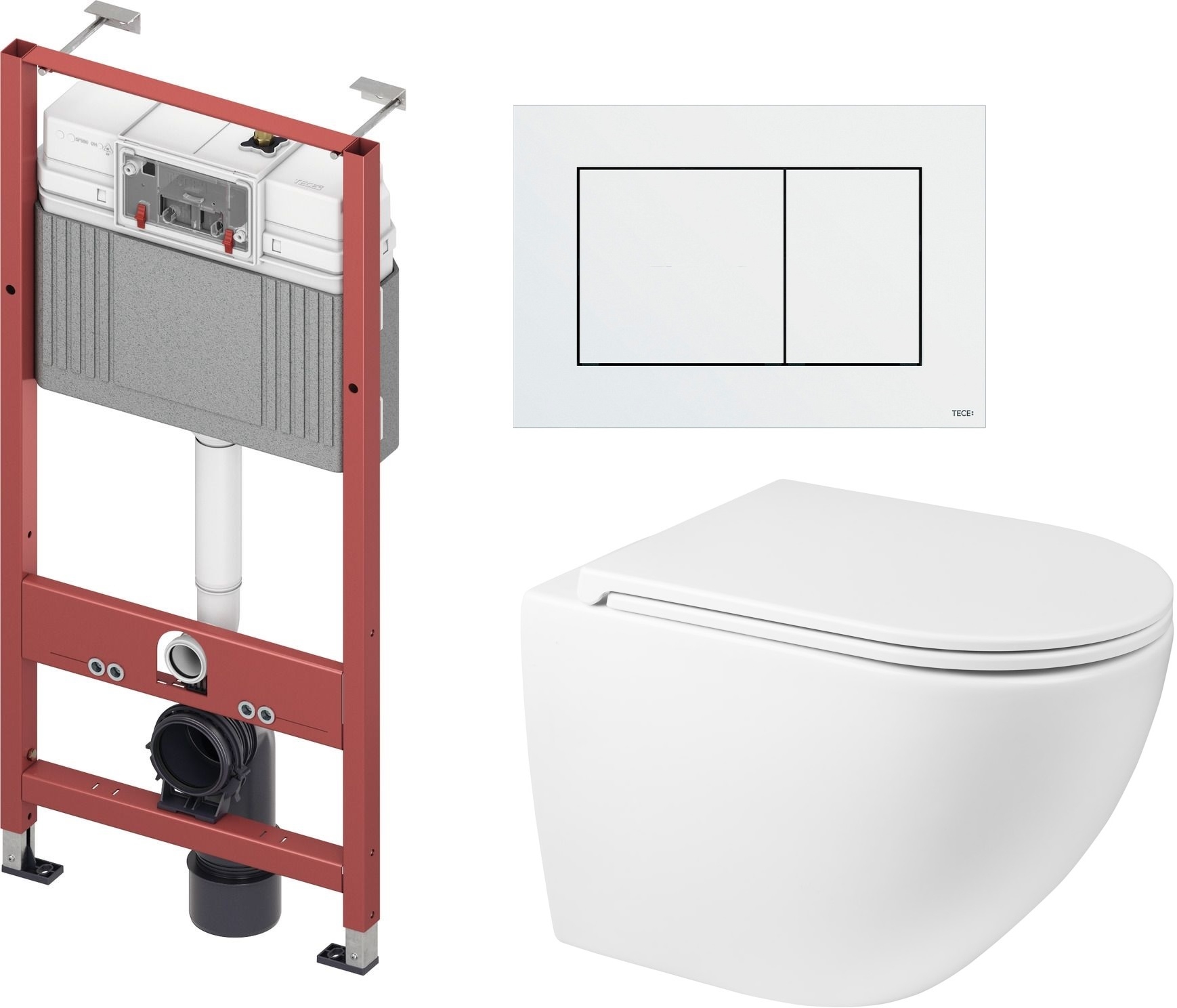 Darmowa Dostawa - Zestaw miska z deską i stelaż z przyciskiem Oltens Hamnes abset6058
