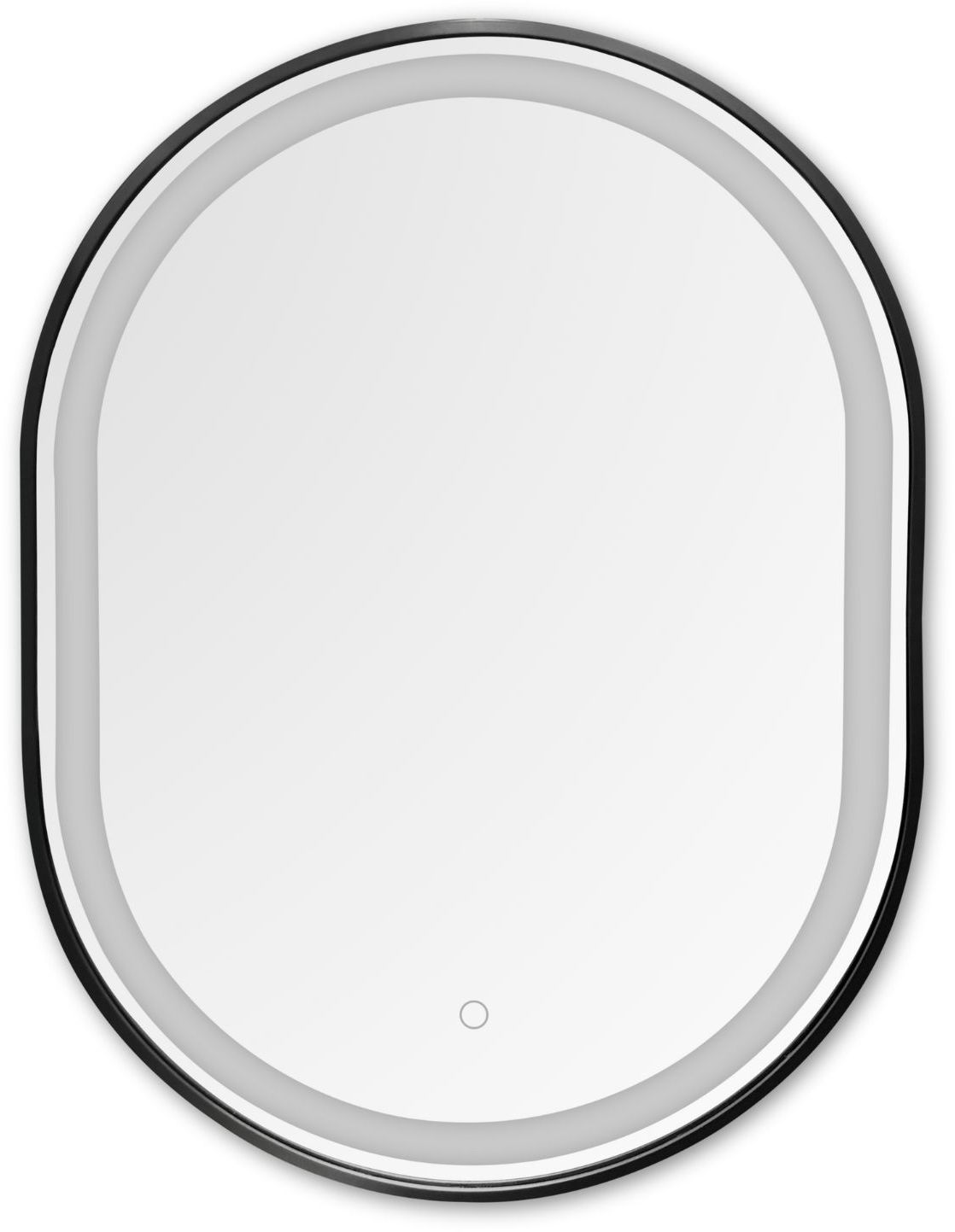 Darmowa Dostawa - Lustro 50x70 cm owalne z oświetleniem czarny Zuma Line 003064030827