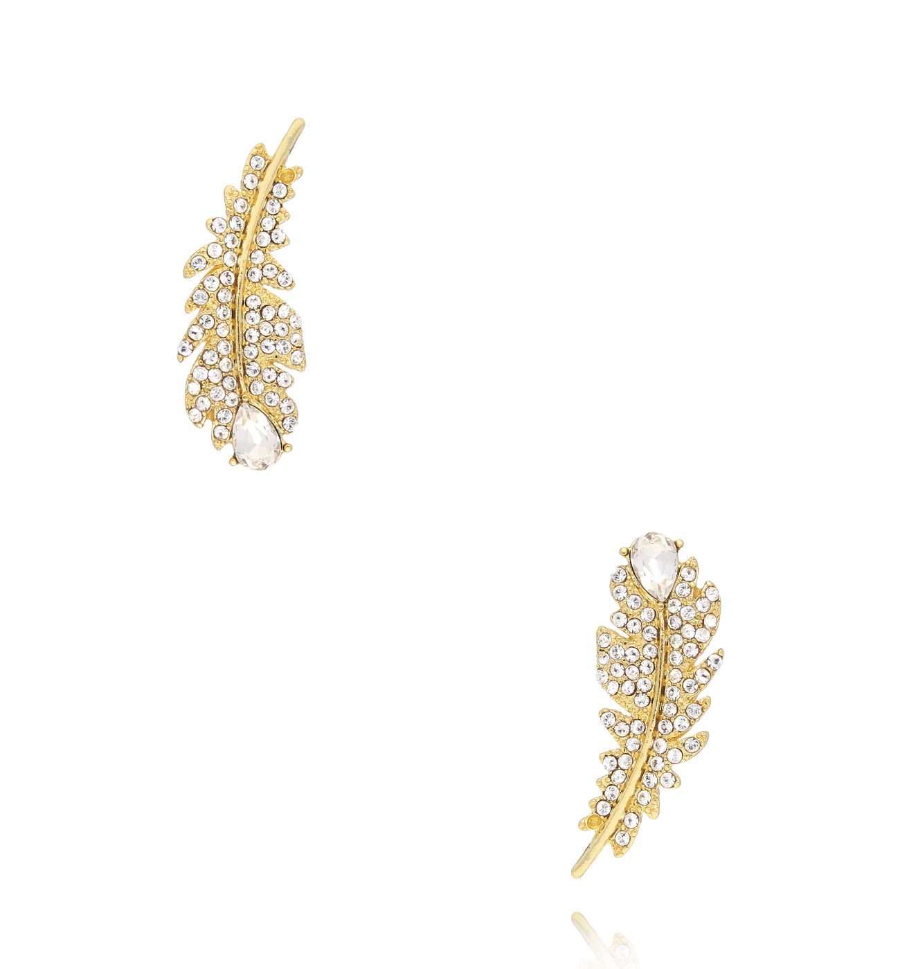 Kolczyki złote piórka Vilma - By Dziubeka