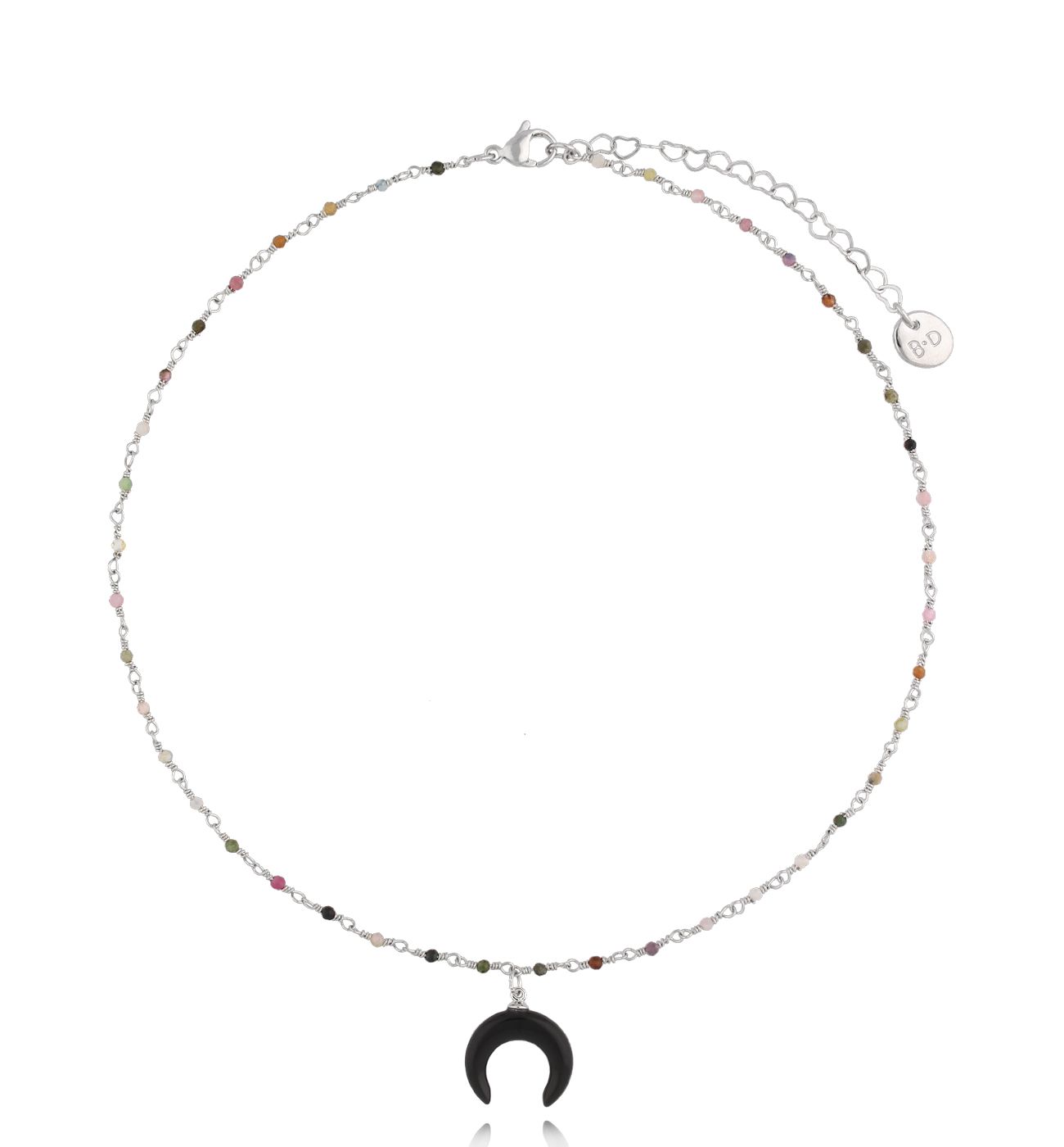 Naszyjnik z turmalinami i czarnym księżycem Mane - By Dziubeka