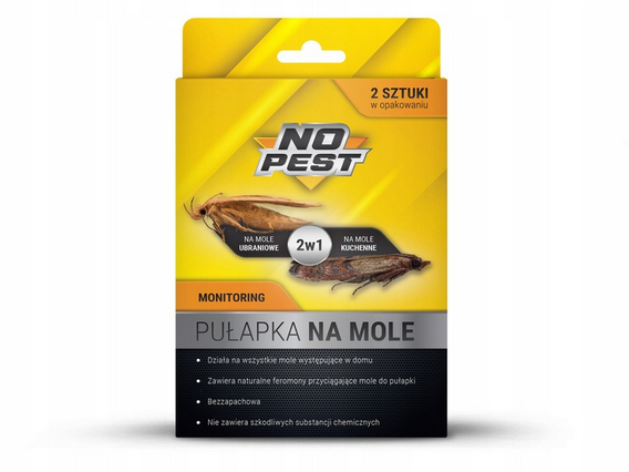 NO PEST PUŁAPKA LEP NA MOLE KUCHENNE I UBRANIOWE 2w1 2SZT - Petrostar