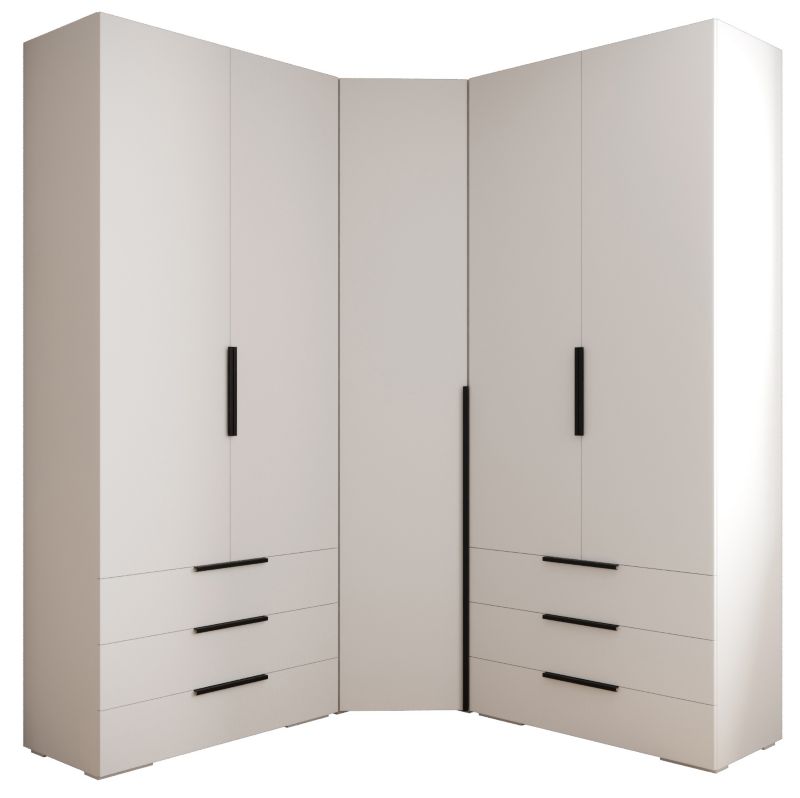 Garderoba wysoka do przedpokoju Abiks INOVA 1 Z7 biały+czarny 1szt.