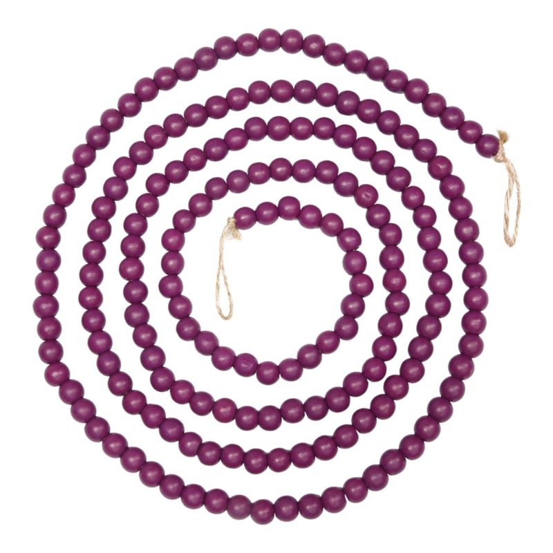 Łańcuch choinkowy drewniany 2 m fioletowy