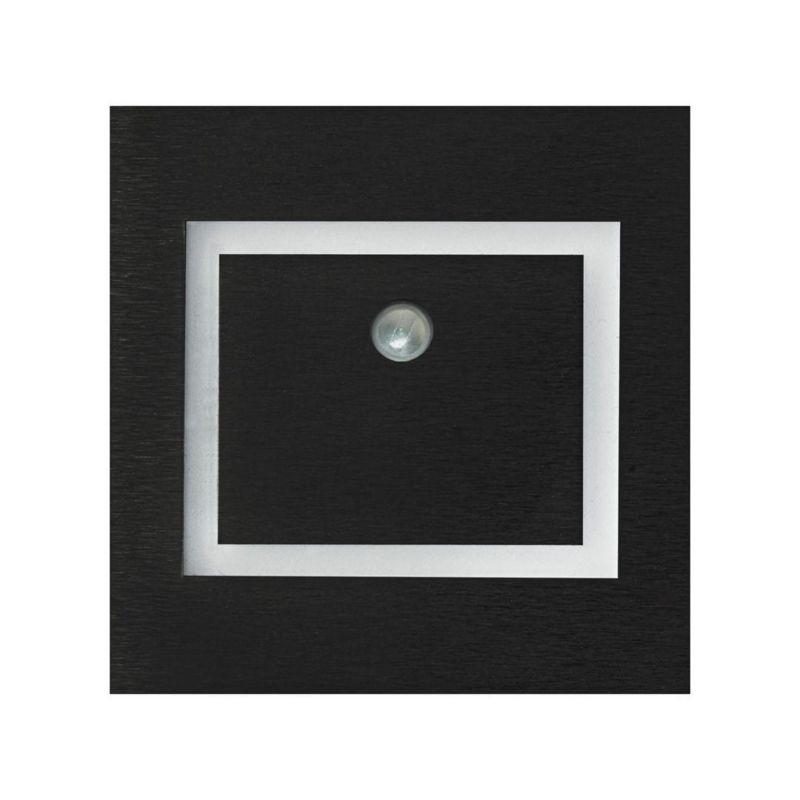 Oprawa schodowa Eko-Light Evra czarno-biała LED 0.6W 3000K 13lm czujnik ruchu IP20 wym: 7,5 x 2,3 cm kwadratowa - 1 szt.
